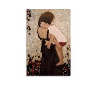 HBEOOP Gustav Klimt Famous Paint (A Mother Holding A Child) Print Poster Picture Print Canvas Wall Paint Arts Decor Modern Home Artworks Gift Idea 12x18inch(30x45cm)