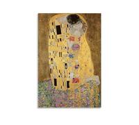 HBEOOP Gustav Klimt Famous Paint (The Kiss) Print Poster Art Canvas Painting Decor Wall Print Photo Home Modern Decoratives 16x24inch(40x60cm)