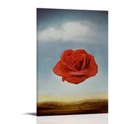 HBEOOP Salvador Dali Famous Paint (Meditative Rose) Print Poster Canvas Wall Art Picture Prints Hanging Photo Gift Idea Decor Homes Artworks 16x24inch(40x60cm)