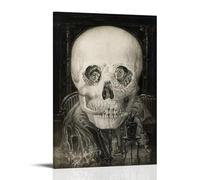HBEOOP Salvador Dali Famous Paint (Skull) Print Poster Wall Art Bedroom Prints Home Decor Hanging Picture Canvas Paintings 12x18inch(30x45cm)