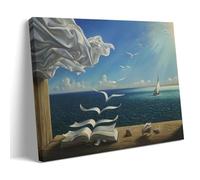 HBEOOP Salvador Dali Famous Paint (Wave Book) Print Poster Painting On Canvas Wall Art Scroll Picture Print Living Room Walls Decor Homes 16x24inch(40x60cm)