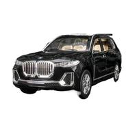 HBEUBUOEB Pre Built Scaled Model 1:24 For BMW X7 SUV Car Alloy Model Toy Simulation With Six Doors Opened Sound Light Toys Simulation Replicas(Black-box)
