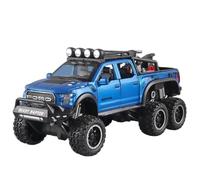 HBEUBUOEB Pre Built Scaled Model 1:24 For F150 Raptor Diecast Metal Model Car With Sound And Light Simulation Replicas(BLUE)