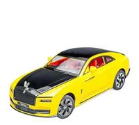 HBEUBUOEB Pre Built Scaled Model 1:24 For Rolls-Royce Shining Alloy Model Toy Vehicle Best Collection For Vehicle Enthusiasts Simulation Replicas(Yellow)