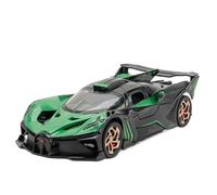 HBEUBUOEB Pre Built Scaled Model 1/32 For Bugatti Bolide Alloy Sport Car Model Toys Simulation Diecasts Metal Vehicle With Sound Light Pull Back Gifts Simulation Replicas(Green)