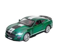 HBEUBUOEB Pre Built Scaled Model 1:32 For Ford Mustang Shelby Gt500 Alloy Sports Car Model Diecast & Toy Vehicles Metal Car Model Simulation Kids Gift Simulation Replicas(Green A)