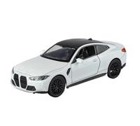HBEUBUOEB Pre Built Scaled Model 1:32 For M4 Luxury Alloy Sedan Model Simulated Sound And Light Four Wheel Shock Absorption Strong Force Recovery Simulation Replicas(White with box)