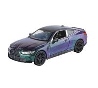 HBEUBUOEB Pre Built Scaled Model 1:32 For M4 Luxury Alloy Sedan Model Simulated Sound And Light Four Wheel Shock Absorption Strong Force Recovery Simulation Replicas(Purple with box)