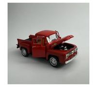 HBEUBUOEB Pre Built Scaled Model 1/32 Red Metal Truck Model Vintage Alloy Mini Pull-Back Diecast Car Collection Decor Boys Children's New Year Gift Simulation Replicas(Red)
