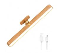 HBGFHG Wooden Vanity Light 360 Rotatable Magnetic for Makeup,Closets-1 PCS | USB-C rechargeable night light, 3-level dimming, adhesive mount on wall, minimalist for mirrors,bathrooms,hallways