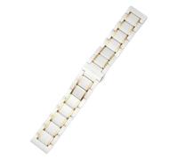 HBGRVCKS Ceramic Watch Band 20mm 22mm 18mm Men's And Women's Universal Watch Band Suitable For Quartz Or Smart Watch Replacement Watch Strap(White gold,18mm)