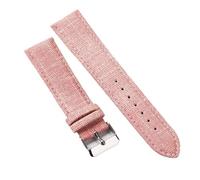 HBGRVCKS Denim Nylon Watch Band 10mm 12mm 14mm 16mm 18mm 20mm 22mm Unisex Canvas Strap Watch Replacement Strap for Traditional or Smart Watches(Pink,22mm)