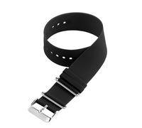 HBGRVCKS One Piece Silicone Watch Band 20mm 22mm Unisex Rubber Watch Strap Replacement Watch Band For Traditional Or Smart Watch Watch Accessories(Black,20mm)