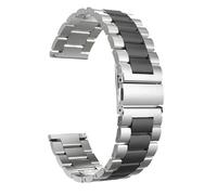 HBGRVCKS Quick Release Band 22mm Stainless Steel Watch Strap Replacement Watch Band Universal Strap(Silver-Black)