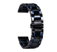 HBGRVCKS Quick Release Ceramic Watch Band 20mm 22mm Watch Accessories Men's Women's Universal Watch Band Suitable For Traditional Or Smart Watch Replacement Watch Band(Black blue,22mm)