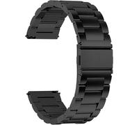 HBGRVCKS Quick Release Metal Link Strap Stainless Steel Link Strap 16mm 18mm 20mm 22mm(Black,16MM)