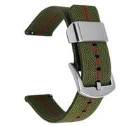HBGRVCKS Quick Release Nylon Watch Band 18mm 20mm 22mm 24mm Elastic Nylon Strap Replacement Unisex Sports Wristband For Smart Or Traditional Watches(Green Red,24mm)
