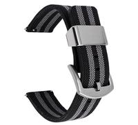 HBGRVCKS Quick Release Nylon Watch Band 18mm 20mm 22mm 24mm Replacement Watch Band Sport Watch Band Unisex Cloth Watch Band For Traditional Or Smart Watch(Black and gray,18mm)