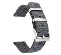 HBGRVCKS Quick Release Nylon Woven Watch Band 18 20 22 24mm Fabric Flat Head Unisex Strap Stainless Steel Buckle Replacement Strap For Traditional Or Smart Watch(Grey,22mm)