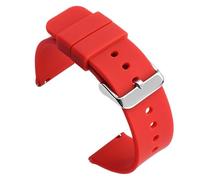 HBGRVCKS Quick Release Silicone Watch Band 12mm 14mm 16mm 18mm 19mm 20mm 21mm 22mm 24mm For Traditional Or Smart Watch Unisex Rubber Watch Strap Replacement Strap(Red,18mm)