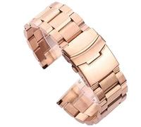 HBGRVCKS Quick Release Solid Stainless Steel Strap 18 19 20 21 22 23 24mm Folding Clasp Unisex Strap Watch Replacement Strap Suitable For Traditional Watches Or Smart Watches(Rose Gold,19mm)