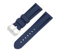 HBGRVCKS Silicone Watch Strap 20mm22mm24mm26mm Unisex Watch Strap Stainless Steel Buckle(Blue,24mm)