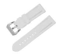 HBGRVCKS Silicone Watch Strap 20mm22mm24mm26mm Unisex Watch Strap Stainless Steel Buckle(White,20mm)