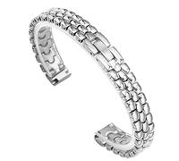 HBGRVCKS Stainless Steel Watch Band Replacement Metal Straps for Men and Women(Silver,10mm)