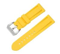 HBGRVCKS Watch Strap Rubber Watch Band 20mm 22mm Camouflage Replacement Silicone Wrist Belt Bracelet Soft Watch Strap(Yellow,22mm)