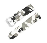 HBGRVCKS Watch Strap Rubber Watch Band 20mm 22mm Camouflage Replacement Silicone Wrist Belt Bracelet Soft Watch Strap(Camo White,26mm)