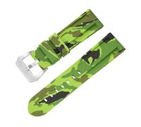 HBGRVCKS Watch Strap Rubber Watch Band 20mm 22mm Camouflage Replacement Silicone Wrist Belt Bracelet Soft Watch Strap(Camo Light Green,24mm)