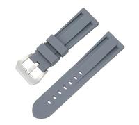 HBGRVCKS Watch Strap Rubber Watch Band 20mm 22mm Camouflage Replacement Silicone Wrist Belt Bracelet Soft Watch Strap(Grey,24mm)