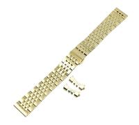 HBGRVCKS Watch Strap Solid Watch Strap Stainless Steel Watchband 12mm-24mm Metal Replacement Bracelet Universal For Man Women(Gold,18mm)