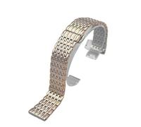 HBGRVCKS Watch Strap Solid Watch Strap Stainless Steel Watchband 18mm 20mm 22mm Metal Replacement Bracelet Universal(Silver Rose Gold,20mm)