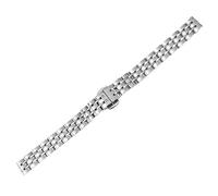 HBGRVCKS Watch Strap Stainless Steel Watch Bands 6mm 8mm 10mm Silver Bracelet Metal Watch Strap Universal Watch Accessories(Silver B,14mm)