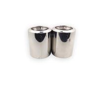 HBGURM 2 Pcs Stainless Steel Car Exhaust Pipe Muffler Tailpipe Muffler Tip Tail Pipe For Ford For Kuga 2013-2020 (Silver)