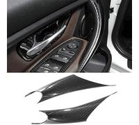 HBGURM 2Pcs Driver Side & Passenger Side Interior Door Handle Pull Protective Cover for 3 4 Series 320i 328i 330i 335i F30 F31 F36 (Carbon Fiber Pattern)