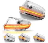 HBGURM 2Pcs For Mercedes For Benz Sprinter W906 Dynamic Side Mirror Light Turn Signal Blinker Lamp Car Accessories 2006-2021 Side Indicator Light(Silver)