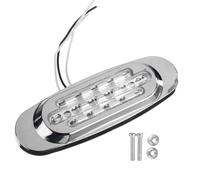 HBGURM 8/4X 16LED 12-24V Side Marker Light Position Side Lights Universal For Truck For Trailer Amber White Red Blue Green Side Indicator Light(White,8PCS)