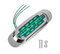 HBGURM 8/4X 16LED 12-24V Side Marker Light Position Side Lights Universal For Truck For Trailer Amber White Red Blue Green Side Indicator Light(Green,8PCS)