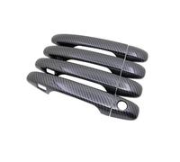 HBGURM Car Exterior Door Handle Cover Stickers for Subaru for Forester SJ 2013 2014 2015 2016 2017 2018 Door Handle Protector Cover(Carbon 1 Button)