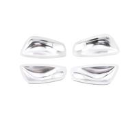 HBGURM Carbon Fiber Car Interior for 1 Series E81 E82 E87 E88 2007-2011 Door Handle Bowl Cover Trim Chrome ABS Accessories 2/4PCS (4 Pcs Silver)
