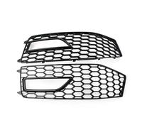 HBGURM For A4 B8.5 S-line S4 RS4 2013 2014 2015 Honeycomb Mesh Protective Grill 2Pcs Car Front Bumper Fog Light Grille Cover