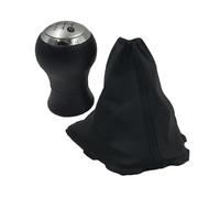 HBGURM Gear Shifter Knob Gear Shift Knob Boot Lever Gaitor Shifter for Toyota for Auris E150 2006-2012 Gearbox Gaiter Stick Handles Cover(5 Speed 1set Silver)