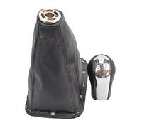 HBGURM Gear Shifter Knob Manual Gear Shift Lever Knob Stick Head Handball Gaiter Boot Cover Case for Toyota for Avensis T25 MK2 II 2003-2009(5 Speed-Black)