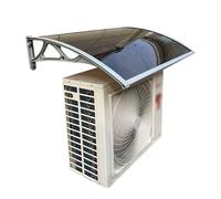 HBHXDZ Aluminum Air Conditioner Fence, Air Conditioner Screen with Bracket, AC Fence for Outside Unit Suitable for Balcony or Exterior Wall(Brown,125x80cm)