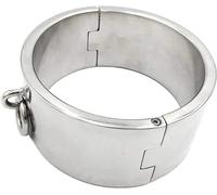 HBHYU BDSM 6cm High Stainless Steel Collar Lockable Collar Choker Sm Bondage Heavy Metal Necklace Choker Restraints Sex Games for Couples(Männer 14.3cm)