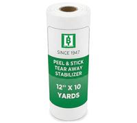 HBI H.B.I. PRODUCTS Self Adhesive Tear Away Embroidery Stabilizer 12" x 10 Yards for Machine Embroidery