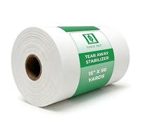 HBI H.B.I. Products Tear Away Embroidery Stabilizer 1.8 oz Medium Weight 15" x 50 Yd Roll for Machine and Hand Embroidery