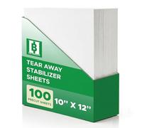 HBI Tear Away Embroidery Stabilizer Sheets, 10 x 12 in, 100 Pack